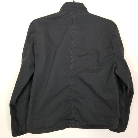 Lucky Brand Utility Jacket Womens Sz L Charcoal Denim Full Zip Field Military - Picture 4 of 6